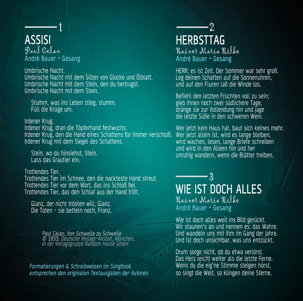 Emil Sinclairs Songbook Texte