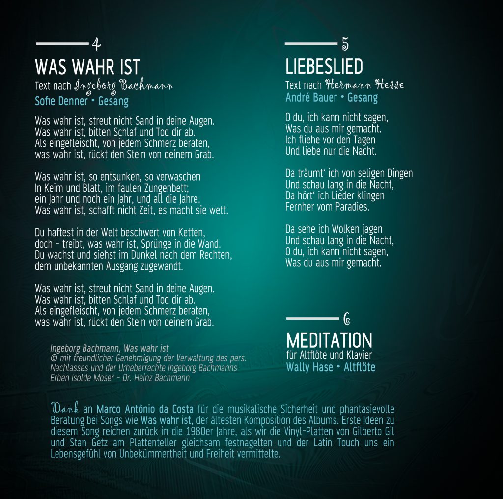 Emil Sinclairs Songbook Texte 1